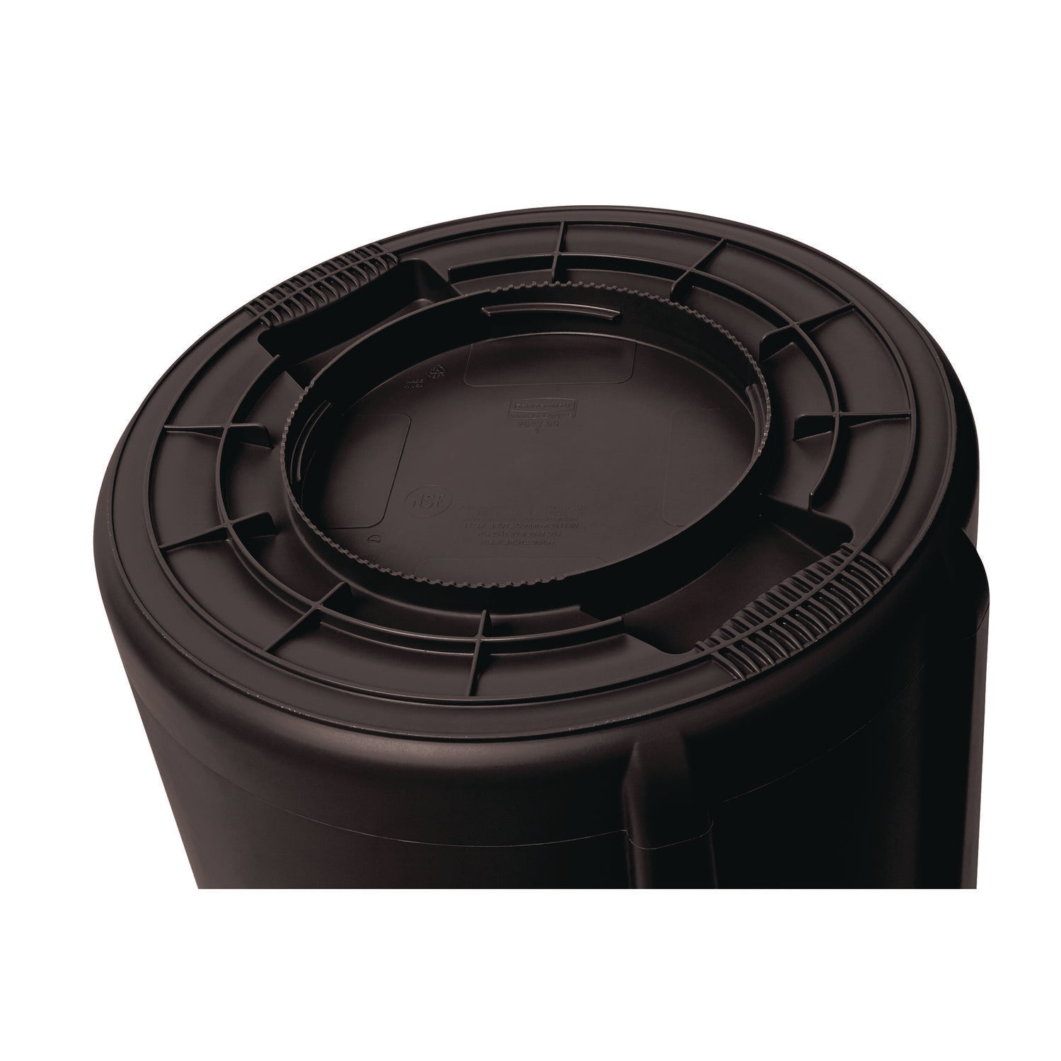 Rubbermaid Commercial Vented Round Brute Container, 44 gal, Plastic, Black (264360BK)
