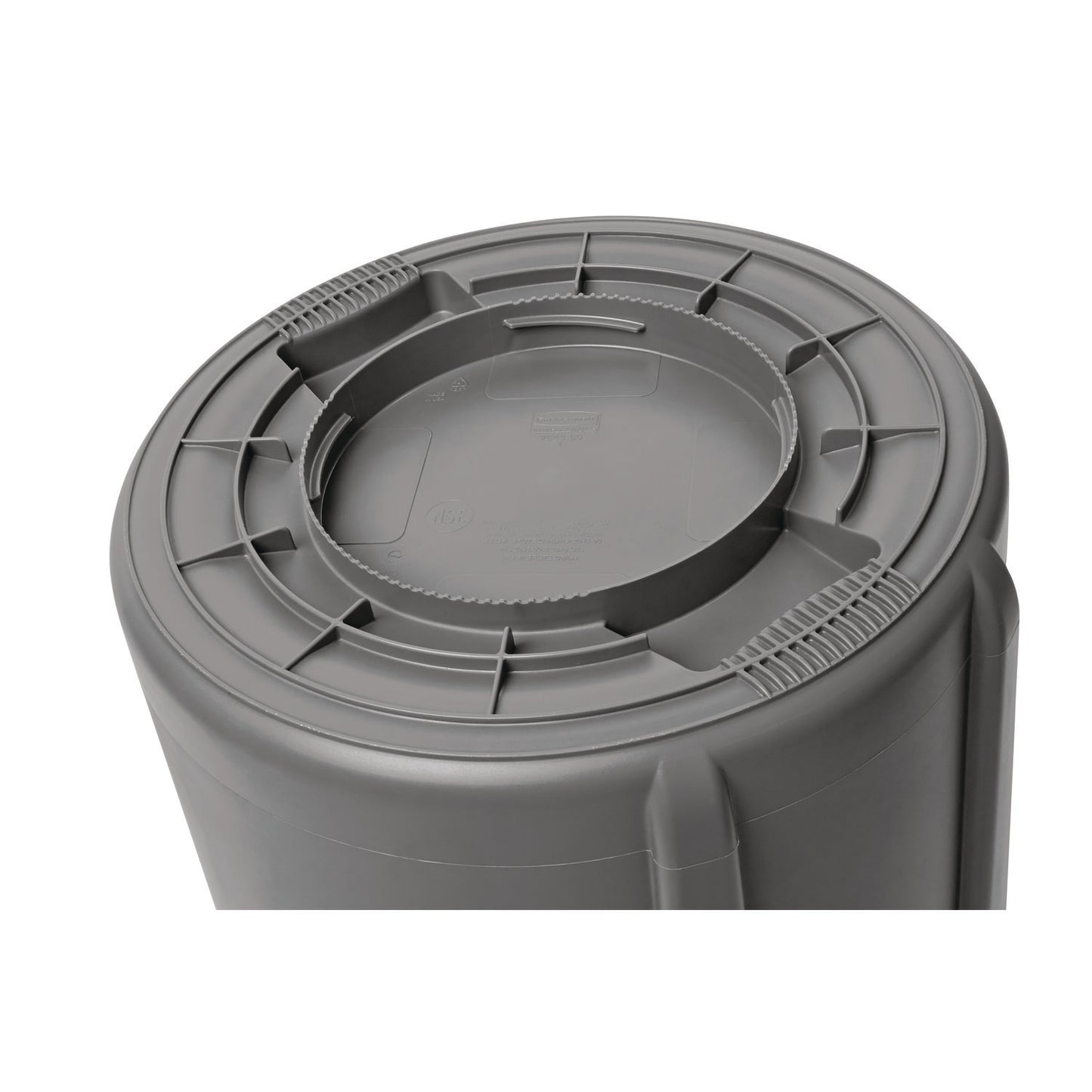 Rubbermaid Commercial Vented Round Brute Container, 20 gal, Plastic, Gray (262000GRA)