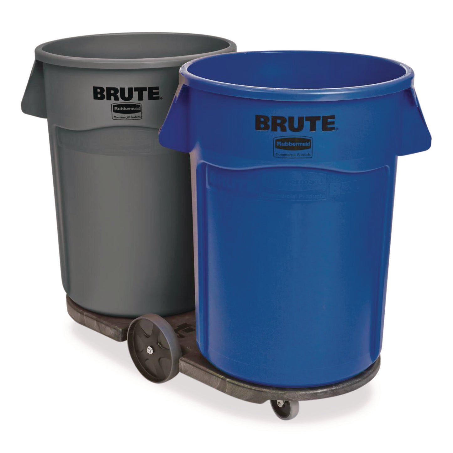 Rubbermaid Commercial Vented Round Brute Container, 32 gal, Plastic, Blue (2632BLU)