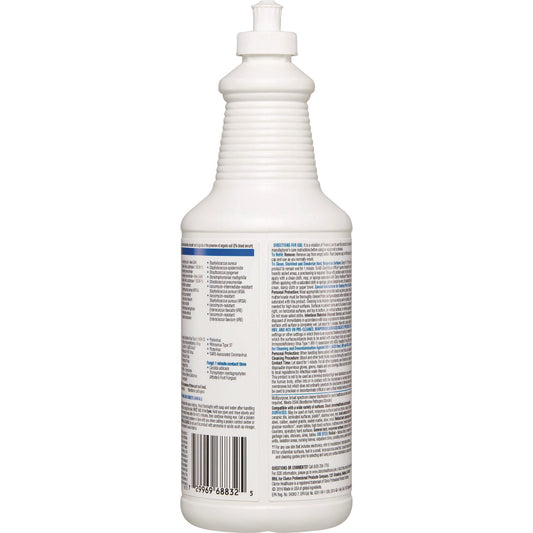 Clorox Healthcare Bleach Germicidal Cleaner, 32 oz Pull-Top Bottle, 6/Carton (68832)