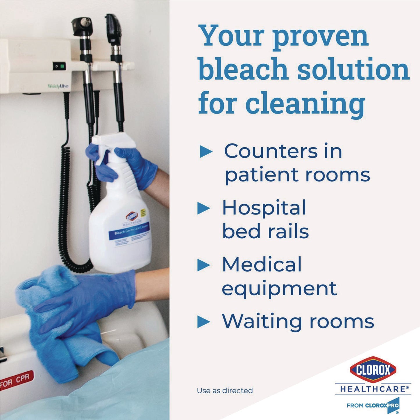 Clorox Healthcare Bleach Germicidal Cleaner, 32 oz Pull-Top Bottle, 6/Carton (68832)