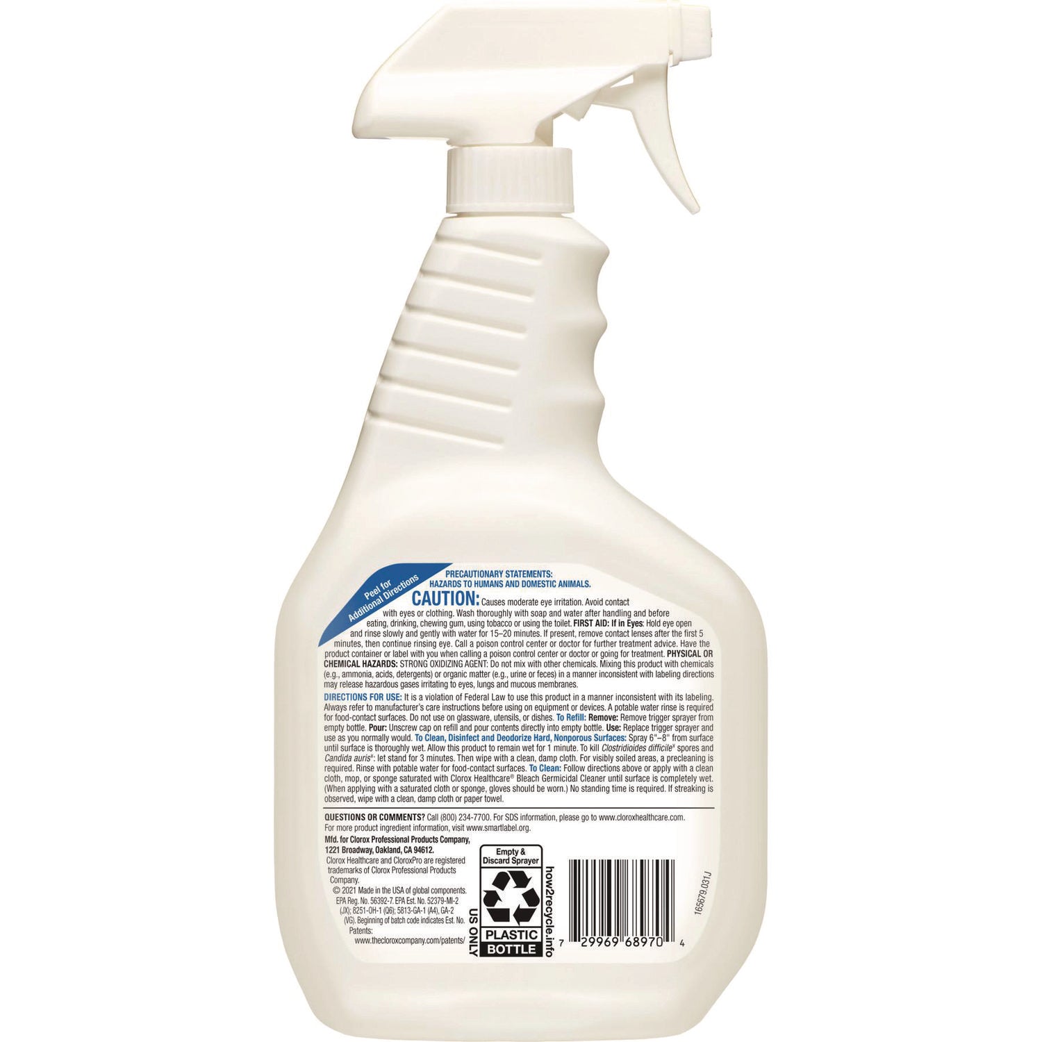 Clorox Healthcare Bleach Germicidal Cleaner, 32 oz Spray Bottle (68970EA)