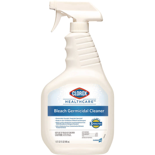 Clorox Healthcare Bleach Germicidal Cleaner, 32 oz Spray Bottle (68970EA)