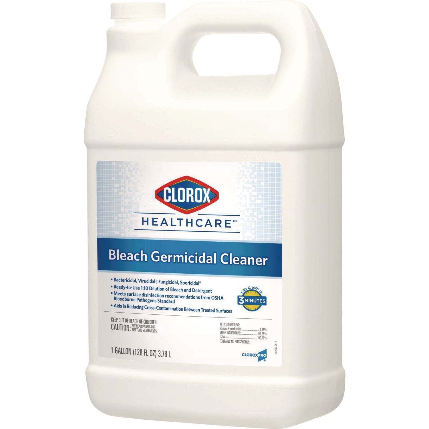 Clorox Healthcare Bleach Germicidal Cleaner, 128 oz Refill Bottle (68978EA)
