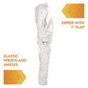 KleenGuard A20 Breathable Particle Protection Coveralls, Zip Front, Elastic Back, Wrists, Ankles, Large, White, 24/Carton (49103)