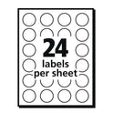 Avery Printable Self-Adhesive Removable Color-Coding Labels, 0.75" dia, Green, 24/Sheet, 42 Sheets/Pack, (5463) (05463)