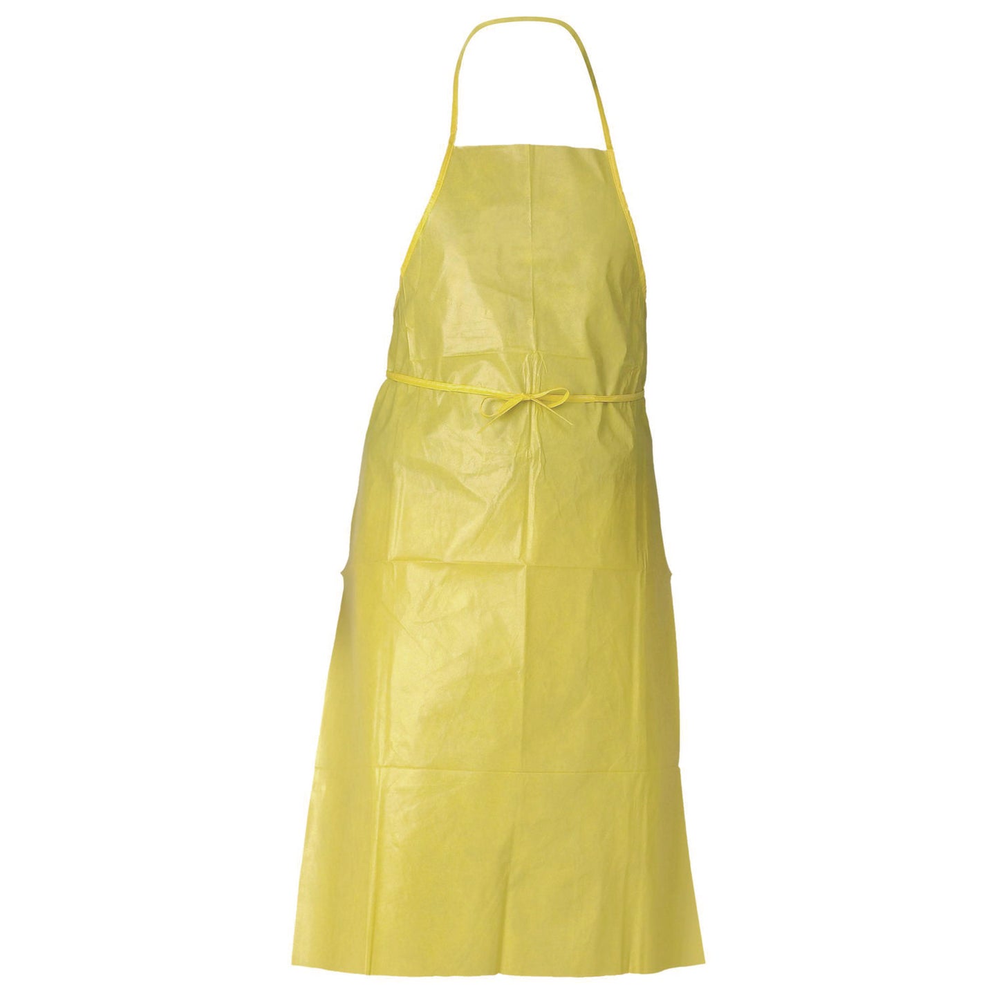 KleenGuard A70 Chemical Spray Protection Aprons, Polyethylene-Coated Fabric, One Size Fits Most, Yellow, 100/Carton (97790)