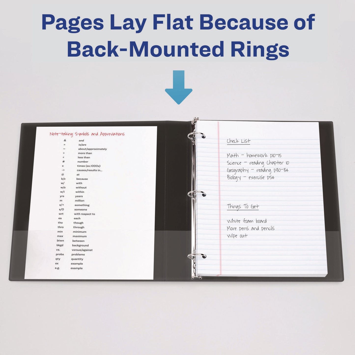Avery Showcase Economy View Binders with Slant Rings, 3 Rings, 0.5" Capacity, 11 x 8.5, Black (19550)