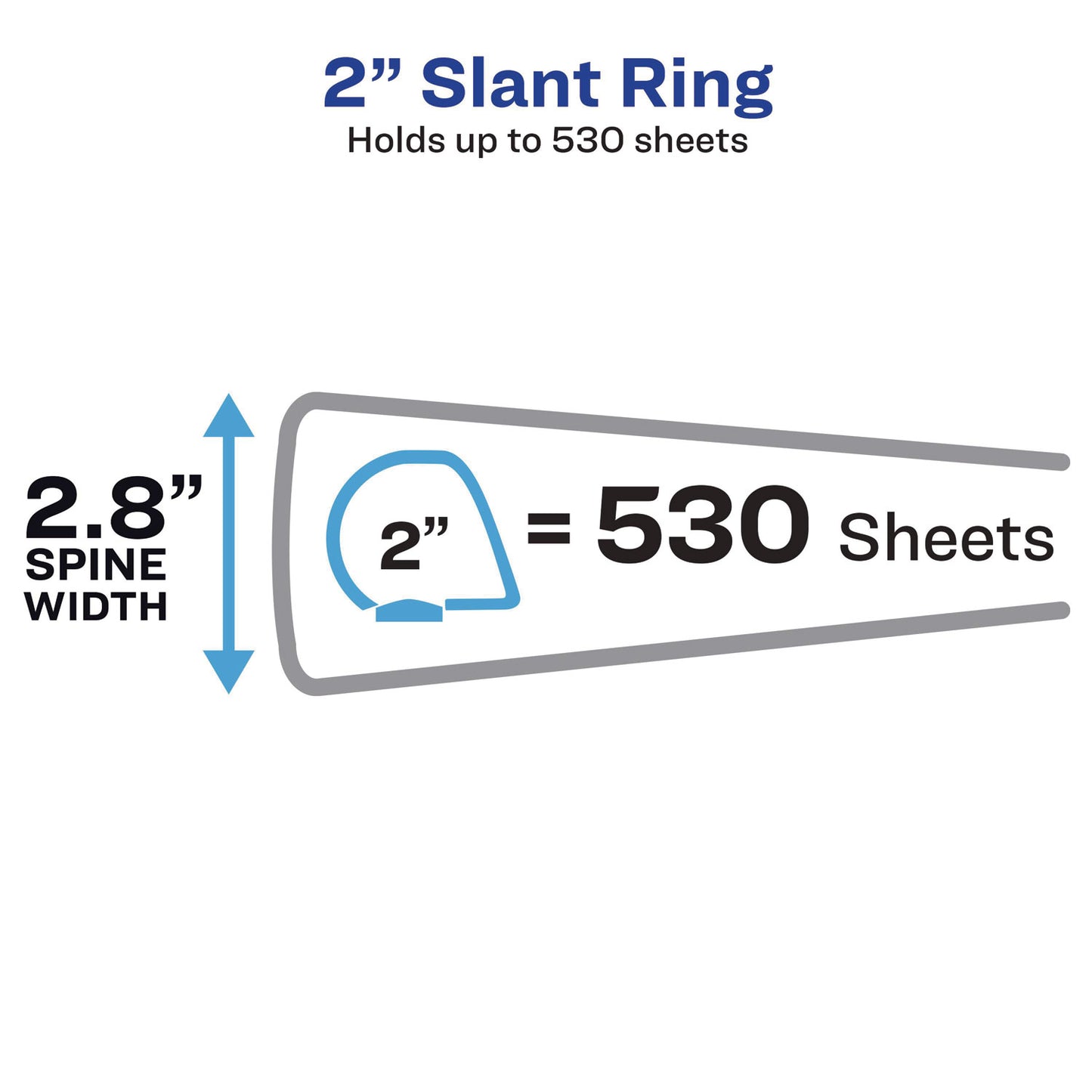 Avery Showcase Economy View Binders with Slant Rings, 3 Rings, 2" Capacity, 11 x 8.5, Black (19700)