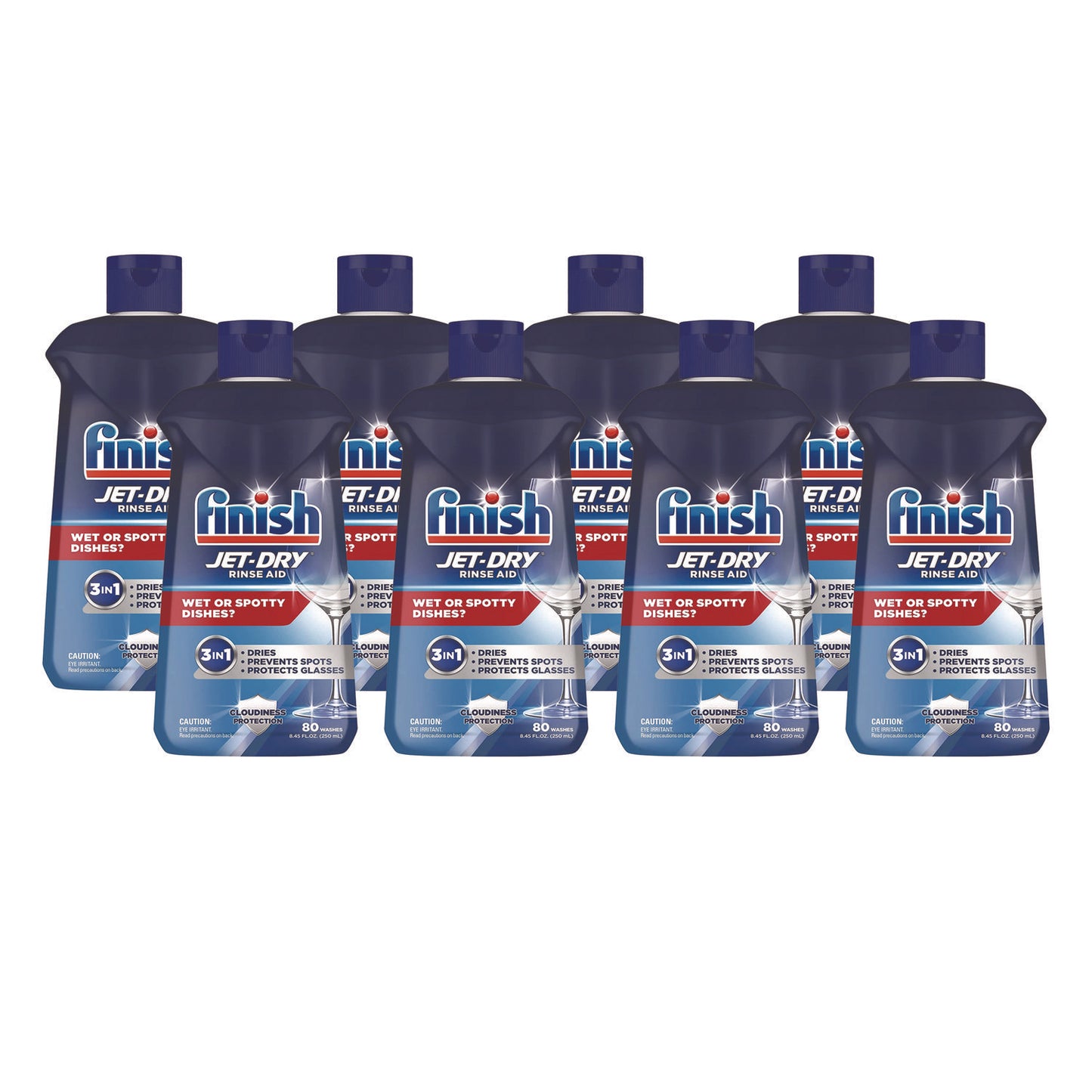 FINISH Jet-Dry Rinse Agent, 8.45 oz Bottle, 8/Carton (75713CT)