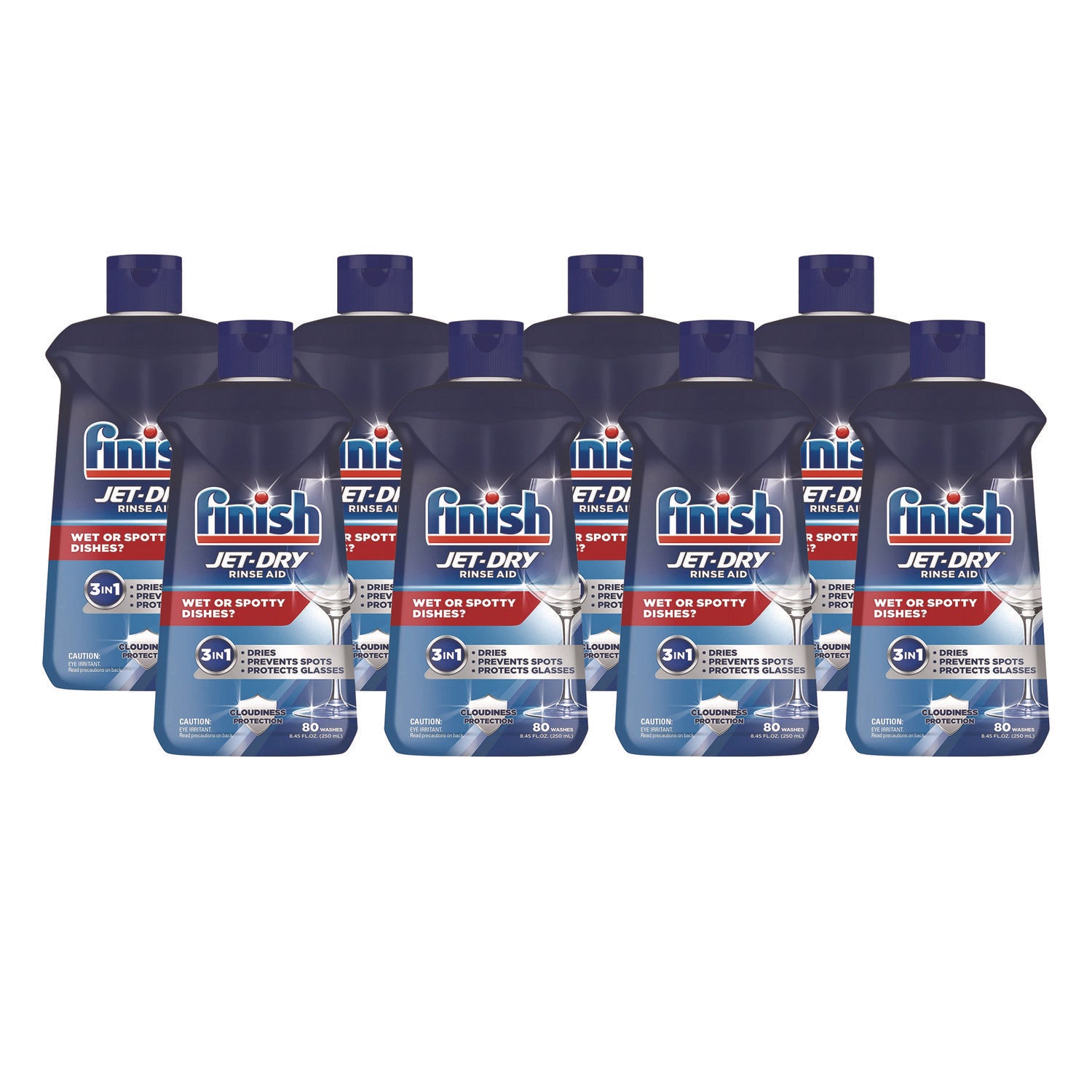 FINISH Jet-Dry Rinse Agent, 8.45 oz Bottle, 8/Carton (75713CT)