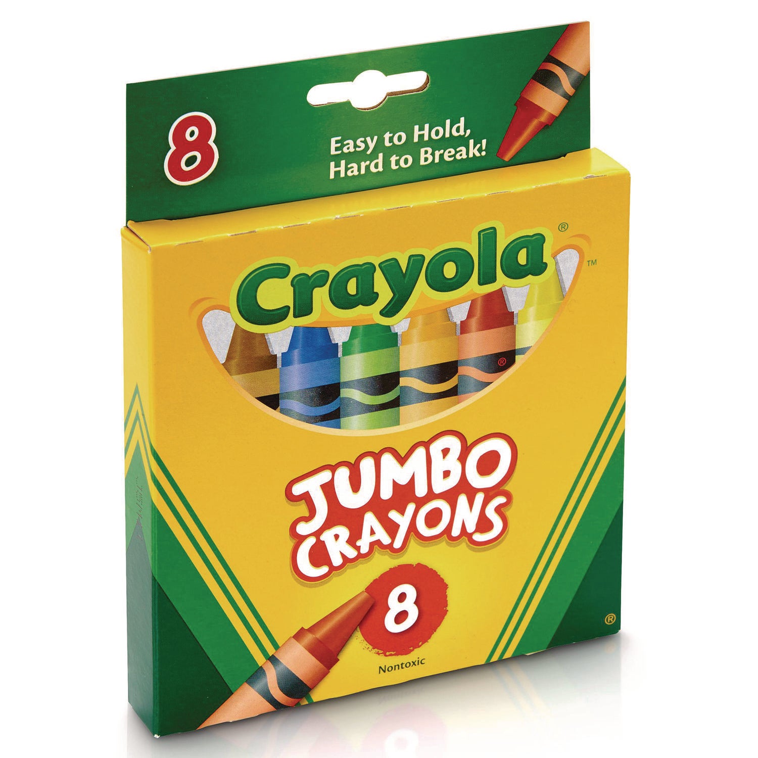 Crayola Jumbo Crayons, Assorted Colors, 8/Box (520389)