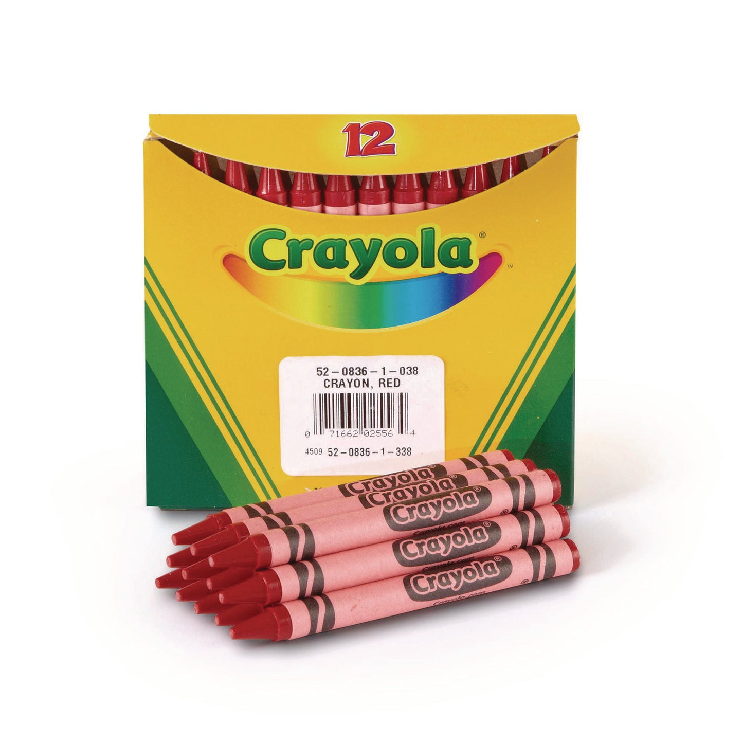 Crayola Bulk Crayons, Red, 12/Box (520836038)