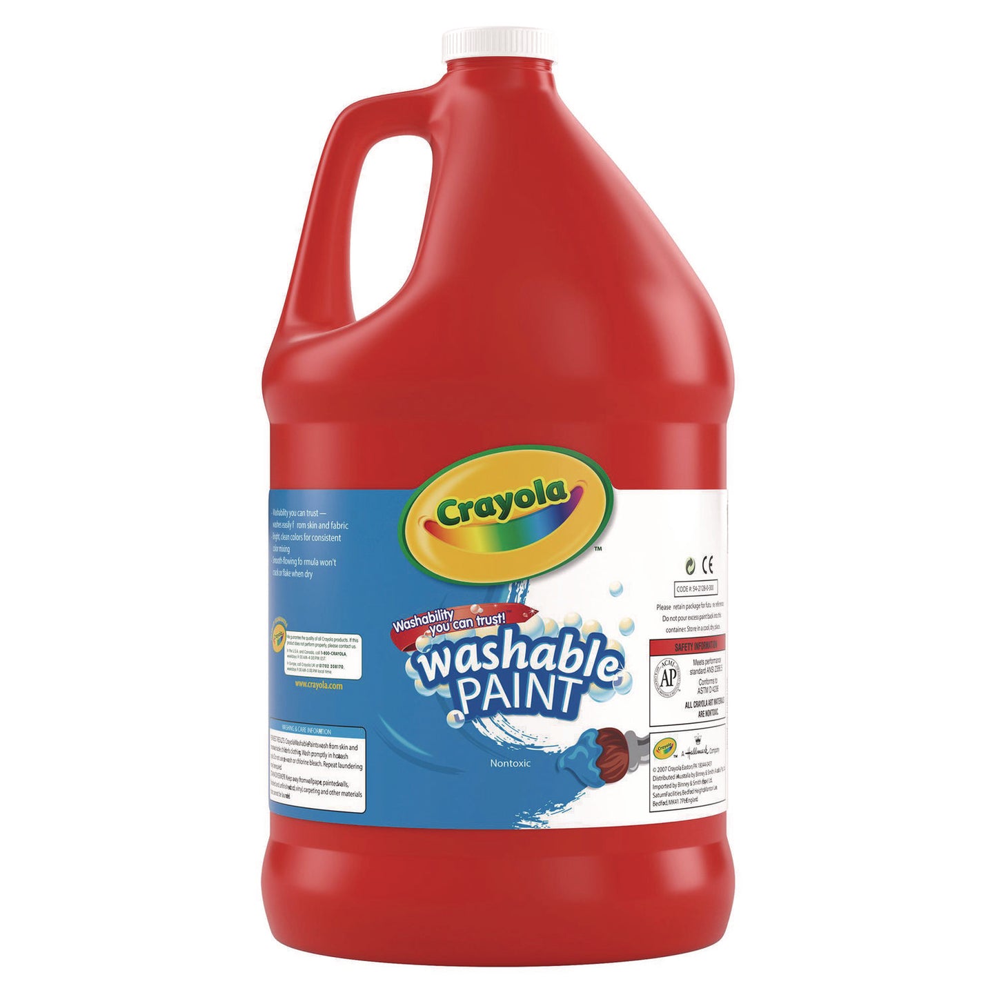 Crayola Washable Paint, Red, 1 gal Bottle (542128038)