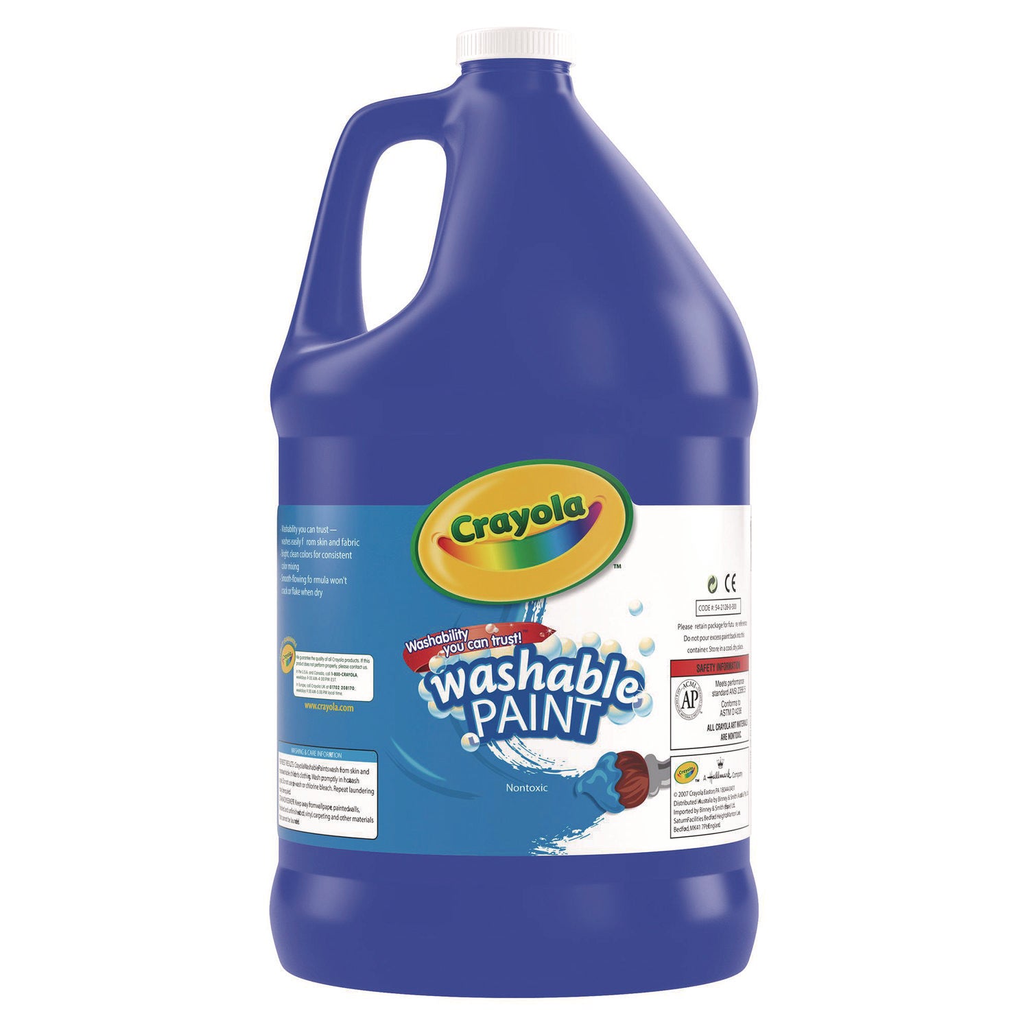 Crayola Washable Paint, Blue, 1 gal Bottle (542128042)