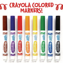 Crayola Broad Line Washable Markers, Broad Bullet Tip, Red, 12/Box (587800038)