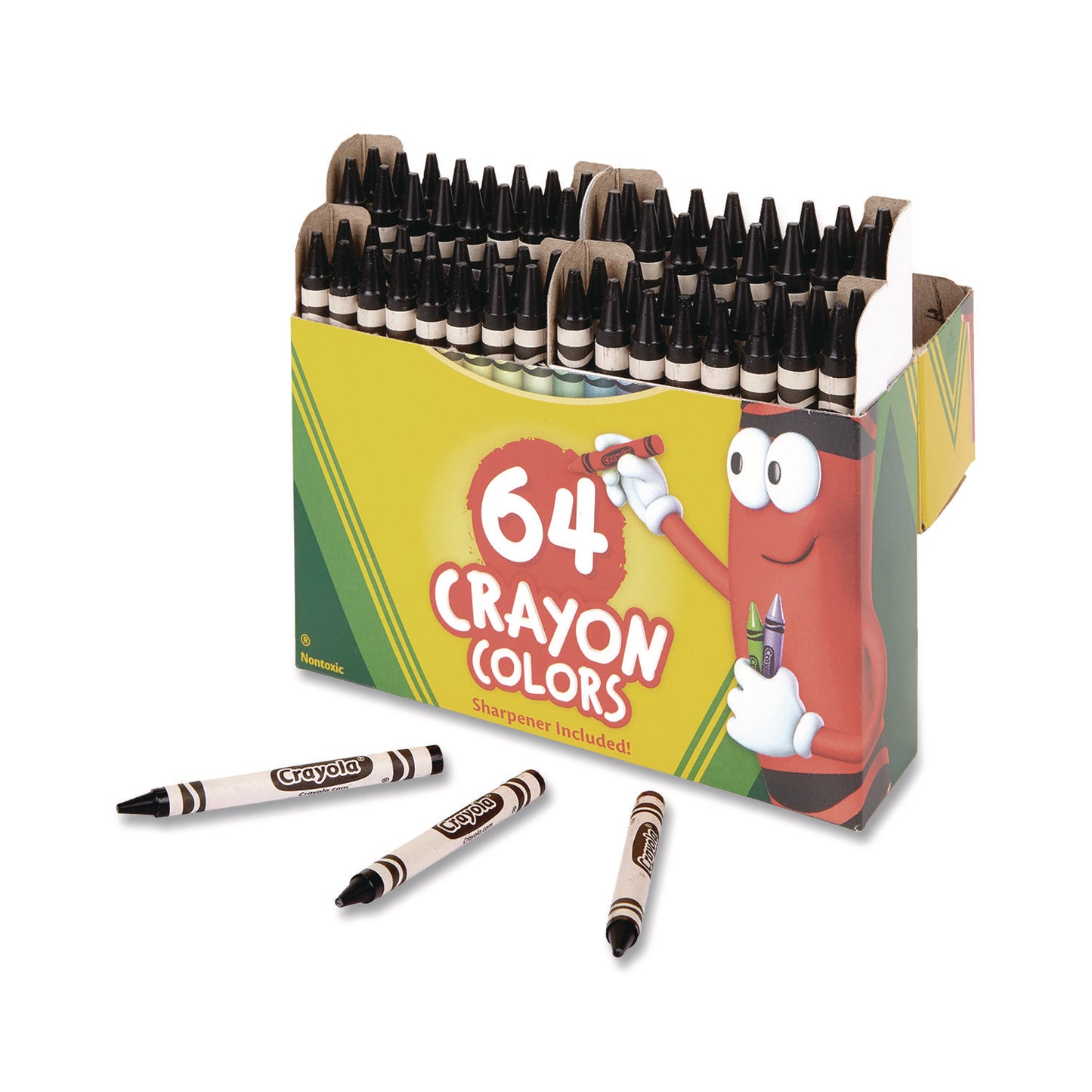 Crayola Bulk Crayons, Black, 12/Box (520836051)