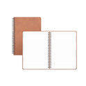 Blue Sky ASMBLD Faux Leather Wirebound Notebook, 1-Subject, Medium/College Rule, Tan Cover, (80) 8.5 x 5.75 Sheets (150538)