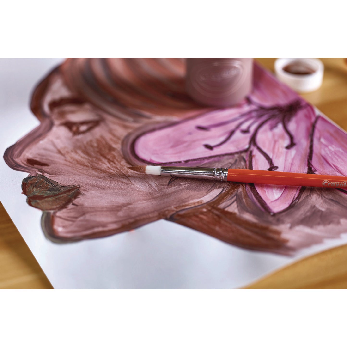 Crayola Washable Paint, Brown, 16 oz Bottle (542016007)