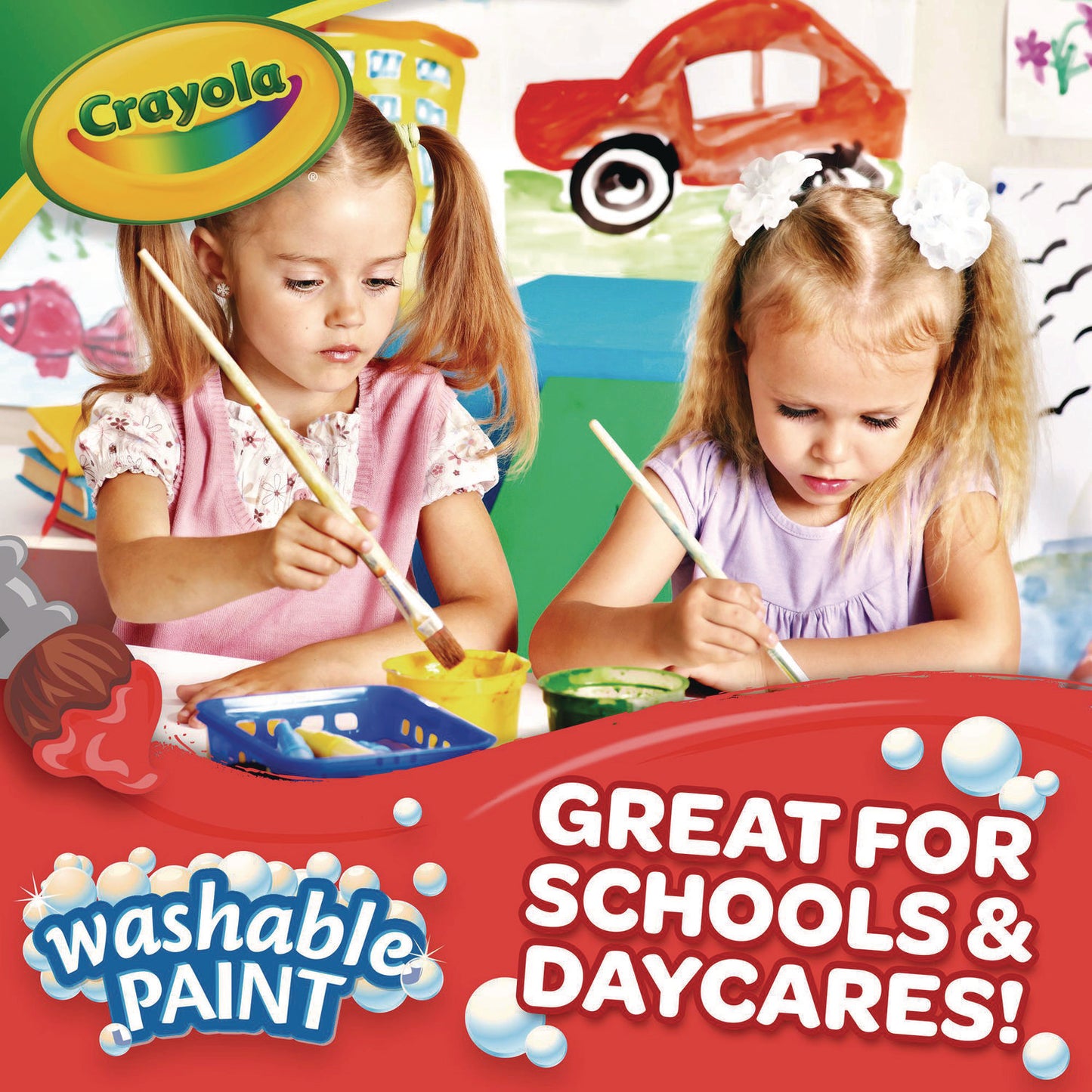 Crayola Washable Paint, Magenta, 1 gal Bottle (542128069)