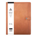 Blue Sky ASMBLD Professional Faux Leather Padfolio, 8.5 x 11 Pad, 9.45 x 12.13, Snap Closure, Tan (150537)