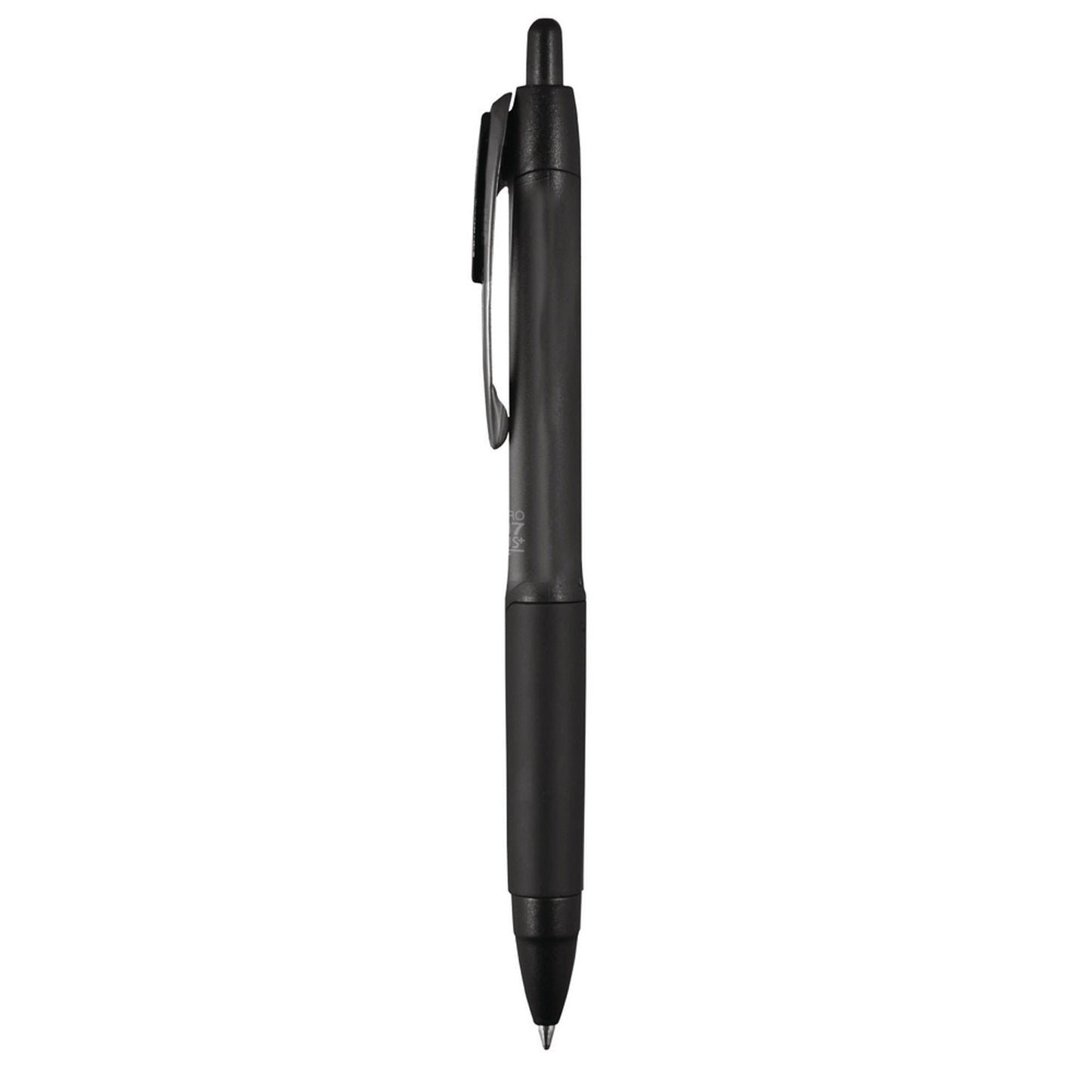 uni-ball 207 Plus+ Gel Pen, Retractable, Micro 0.5 mm, Black Ink, Black Barrel, Dozen (70606)