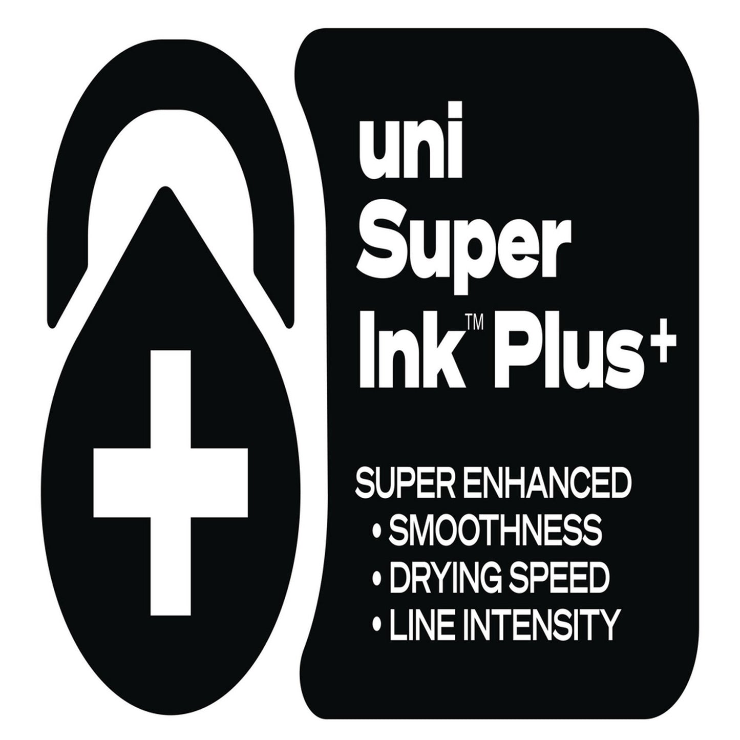 uni-ball 207 Plus+ Gel Pen, Retractable, Micro 0.5 mm, Black Ink, Black Barrel, Dozen (70606)