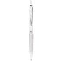 uni-ball 207 Plus+ Gel Pen, Retractable, Medium 0.7 mm, Black Ink, White Barrel, 4/Pack (70652)