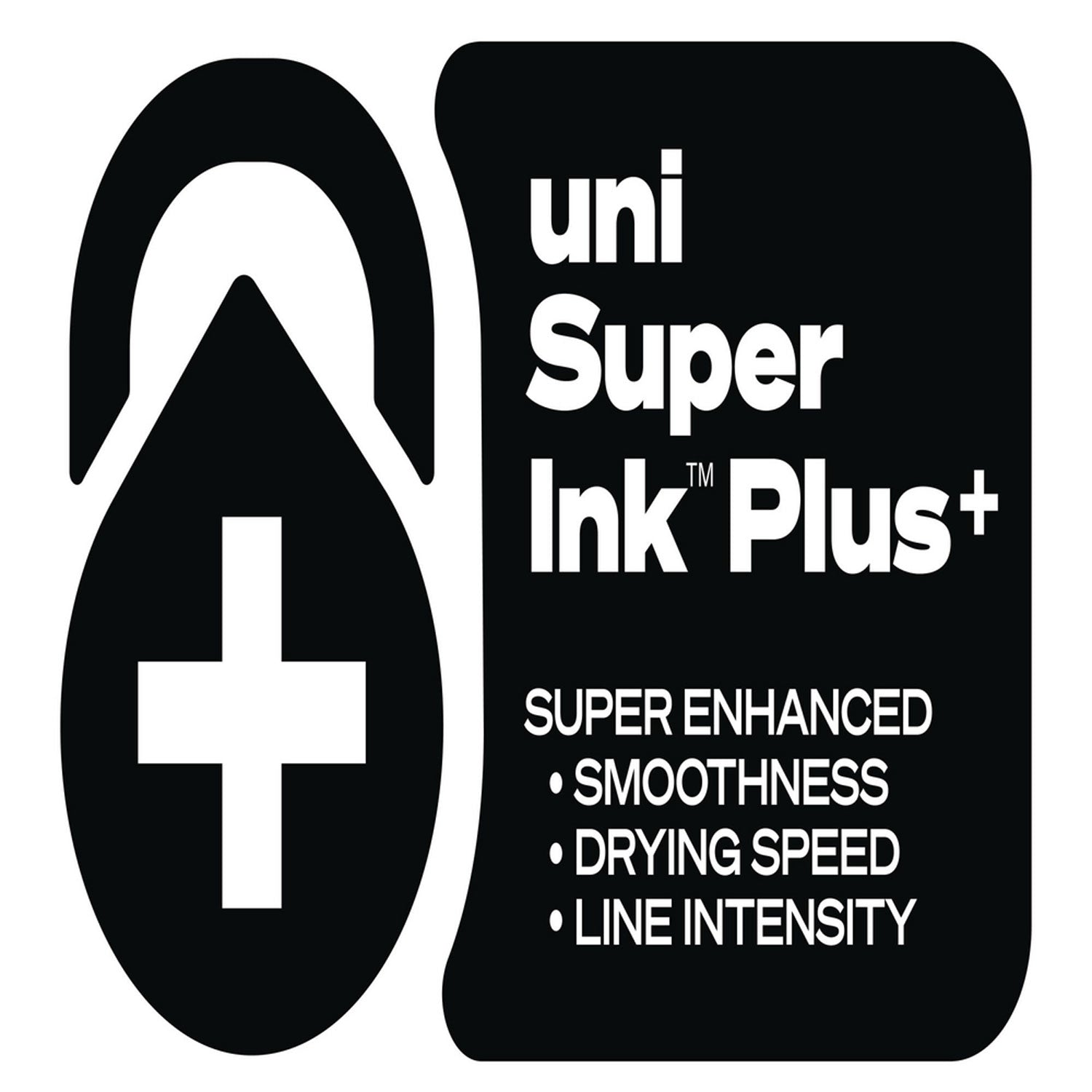 uni-ball 207 Plus+ Gel Pen, Retractable, Medium 0.7 mm, Black Ink, White Barrel, 4/Pack (70652)