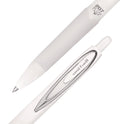 uni-ball 207 Plus+ Gel Pen, Retractable, Medium 0.7 mm, Black Ink, White Barrel, Dozen (70706)