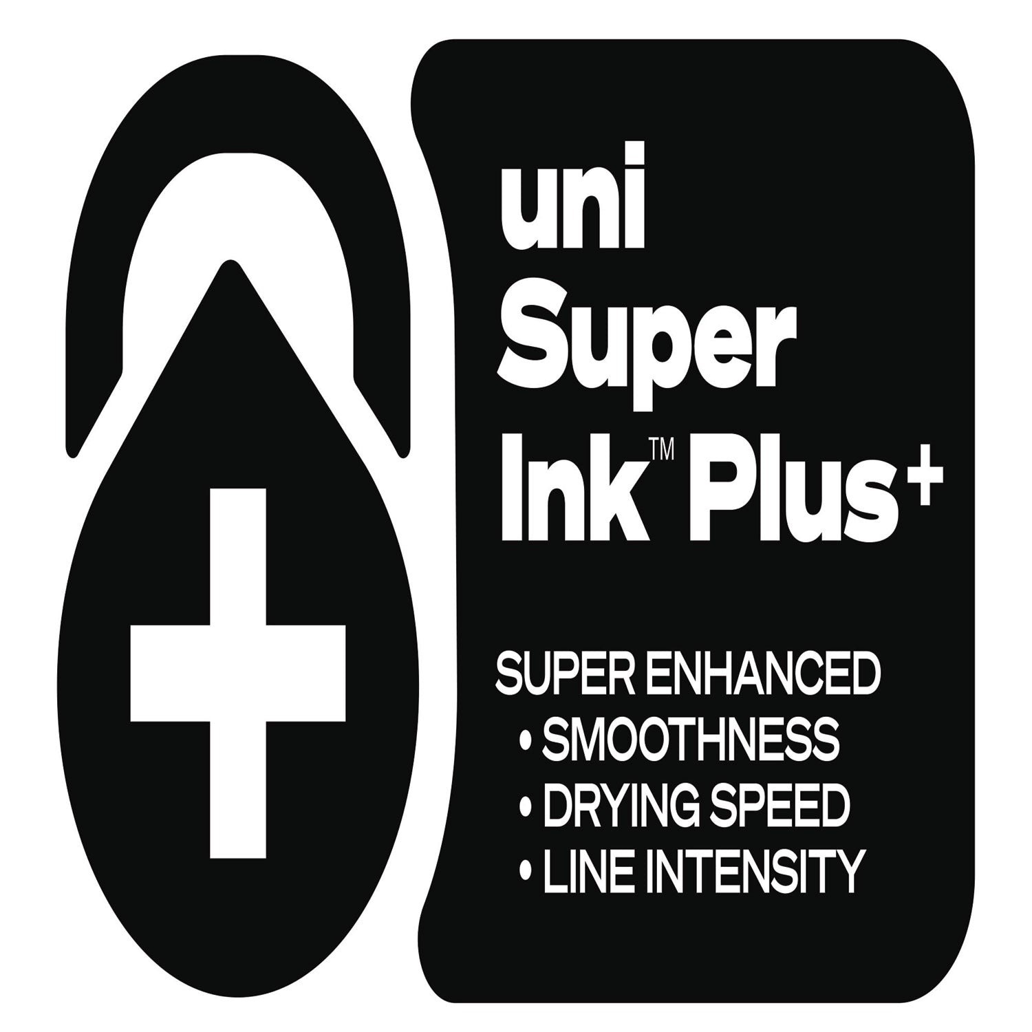 uni-ball 207 Plus+ Gel Pen, Retractable, Medium 0.7 mm, Black Ink, White Barrel, Dozen (70706)