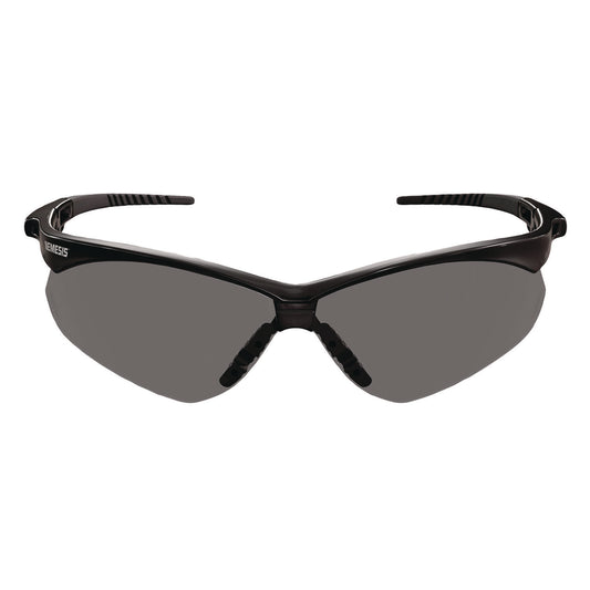 KleenGuard V30 Nemesis VL Safety Glasses, Black Frame, Smoke Lens, 12/Carton (55391)