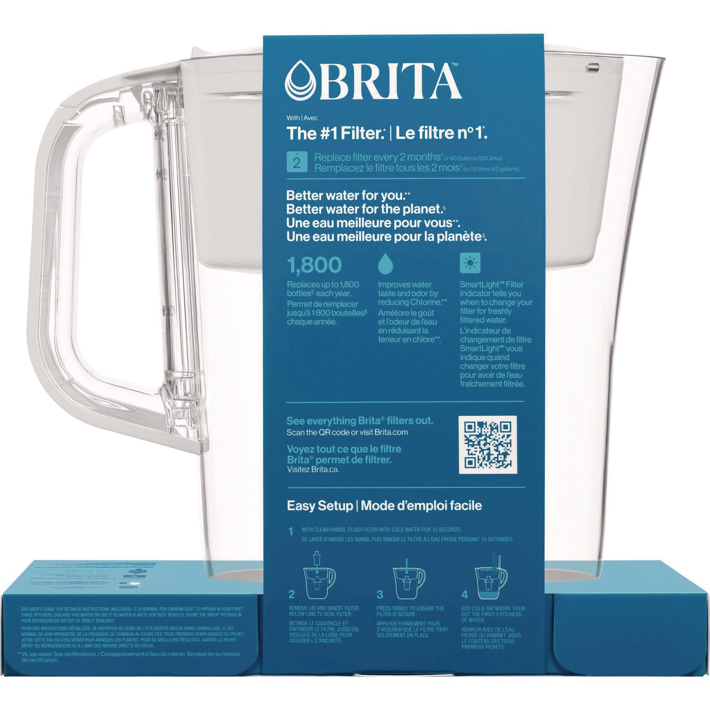 Brita Small 6-Cup Water Filter Pitcher with 1 Standard Filter, Clear (36089EA)