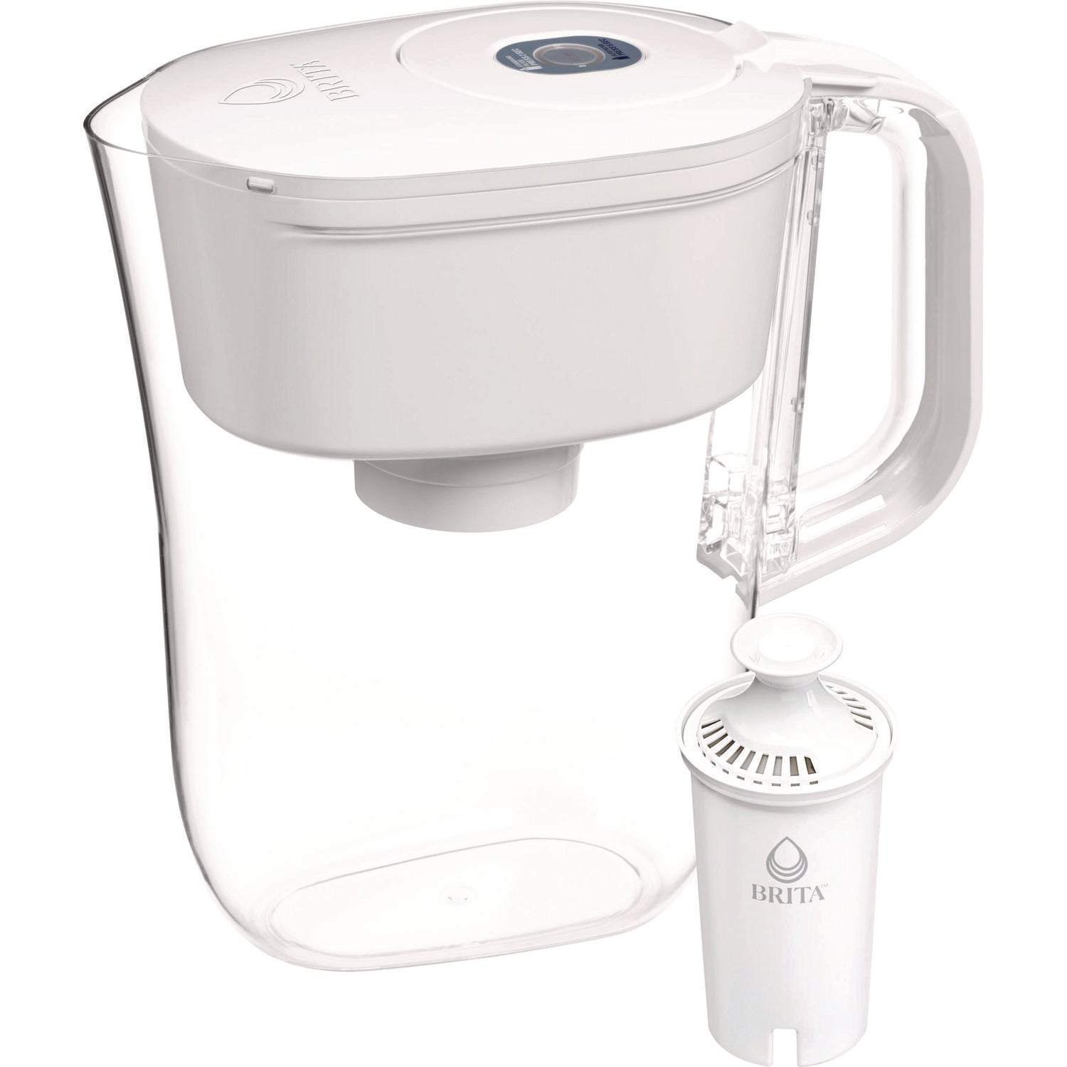 Brita Small 6-Cup Water Filter Pitcher with 1 Standard Filter, Clear, 2/Carton (36089)