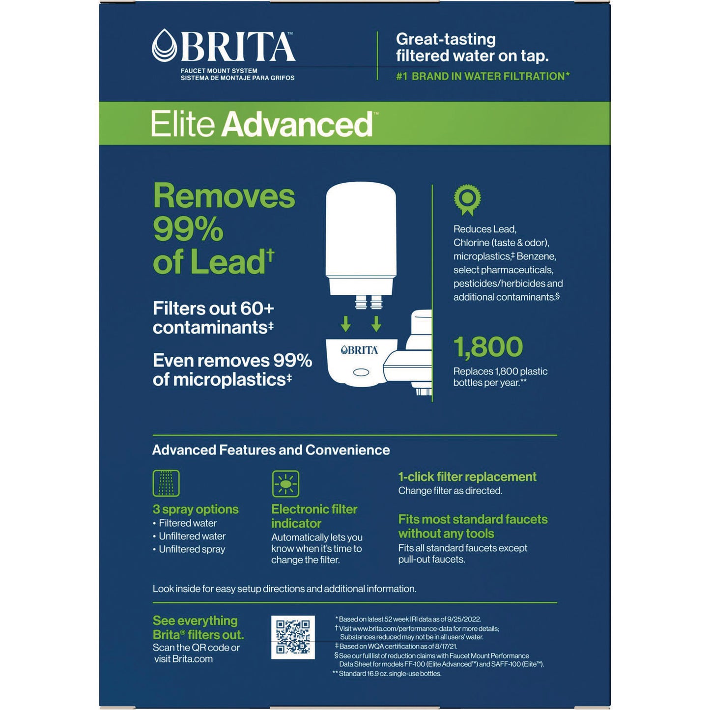 Brita Water Faucet Mount Filtration System, White (42201)