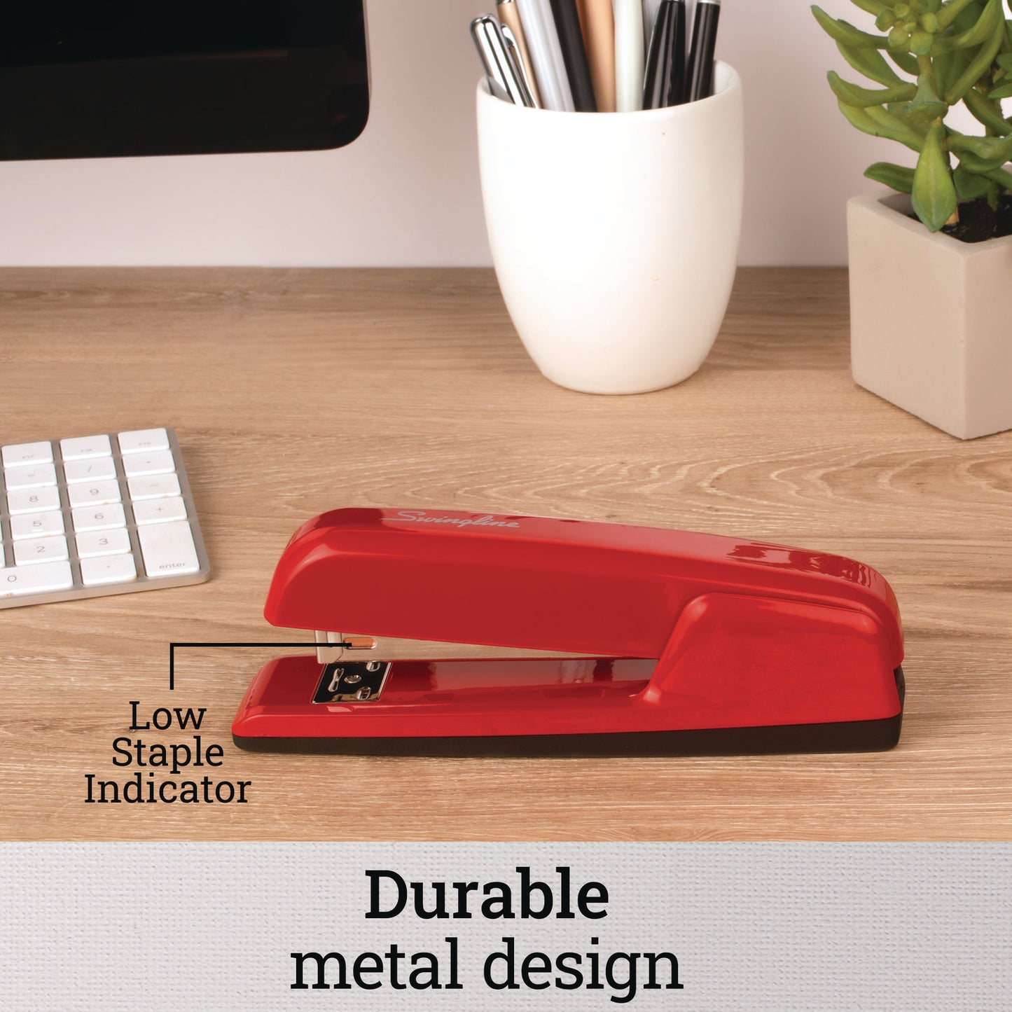 Swingline 747 Business Full Strip Desk Stapler, 30-Sheet Capacity, Rio Red (74736)