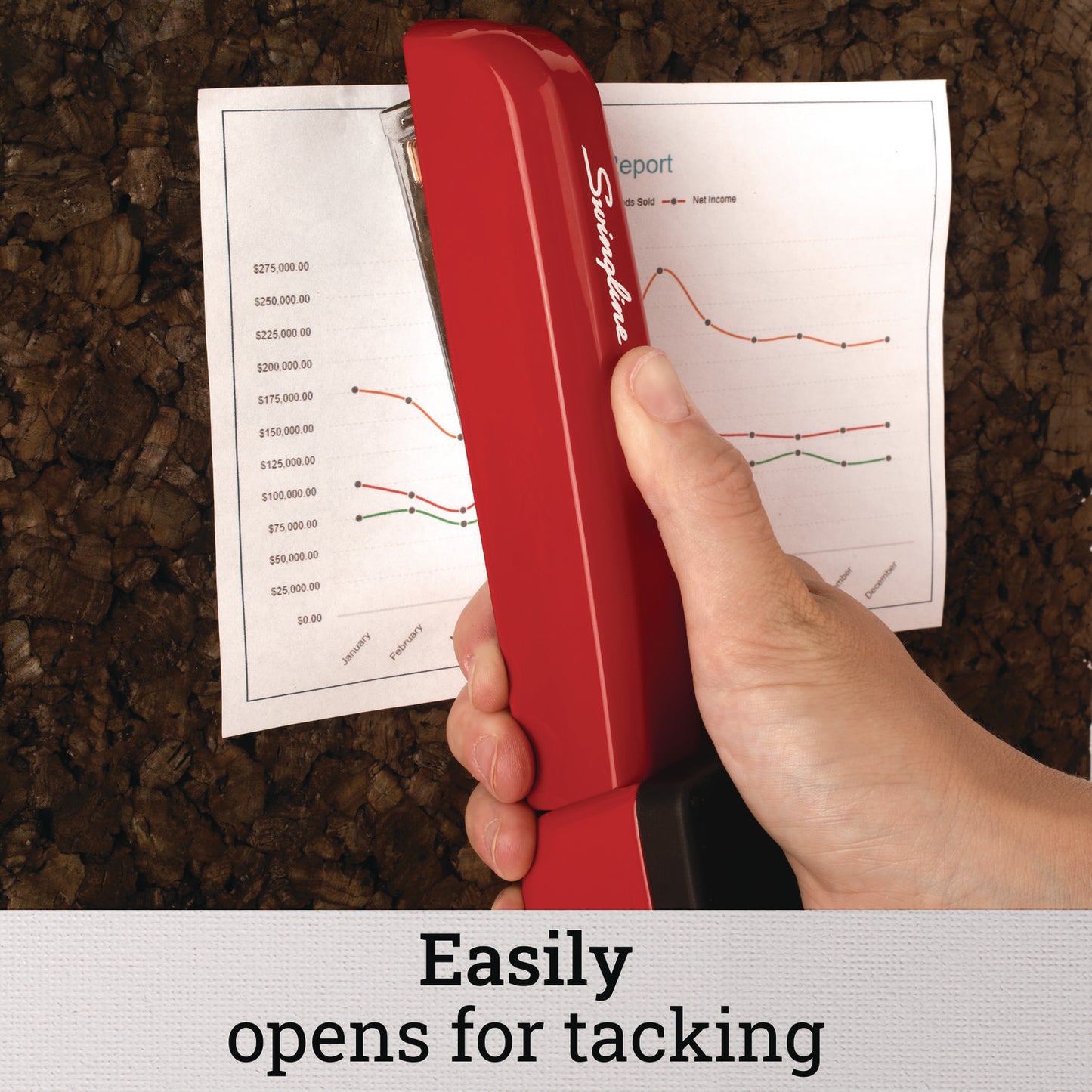 Swingline 747 Business Full Strip Desk Stapler, 30-Sheet Capacity, Rio Red (74736)