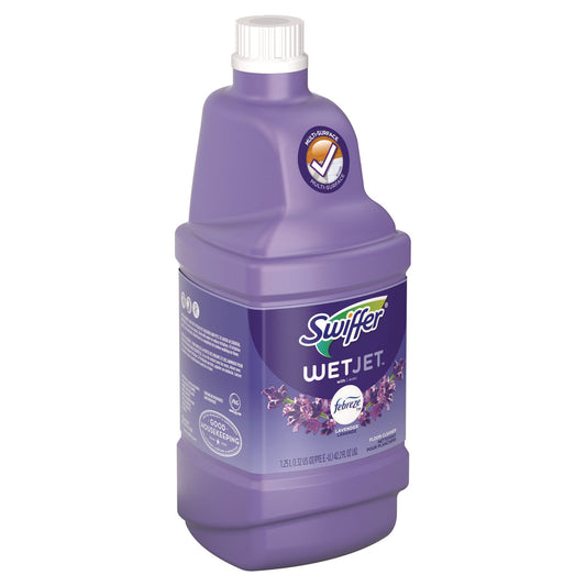 Swiffer WetJet System Cleaning-Solution Refill, Lavender Scent, 1.25 L, 4/Carton (77811CT)