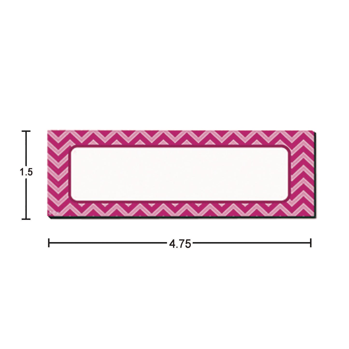 Teacher Created Resources Chevron Labels Magnetic Accents, Chevron Labels, 1.5" x  4.75", Assorted Colors, 20/Pack (77204)