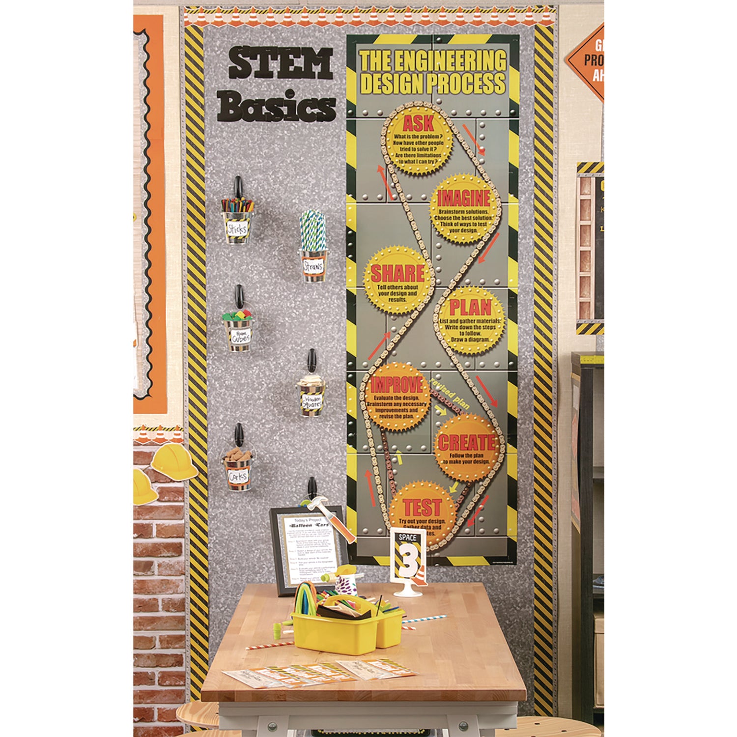 Teacher Created Resources Better Than Paper Bulletin Board Roll, 4 ft x 12 ft, Galvanized Metal (77351)