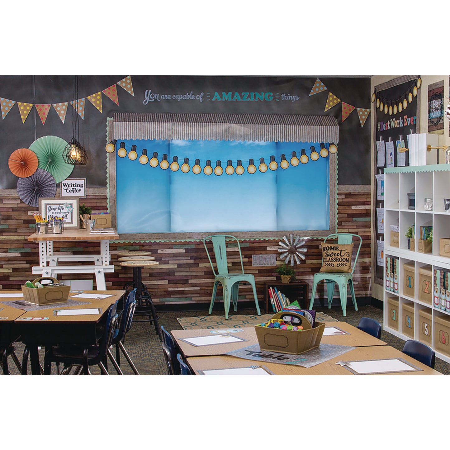 Teacher Created Resources Better Than Paper Bulletin Board Roll, 4 ft x 12 ft, Chalkboard (77363)