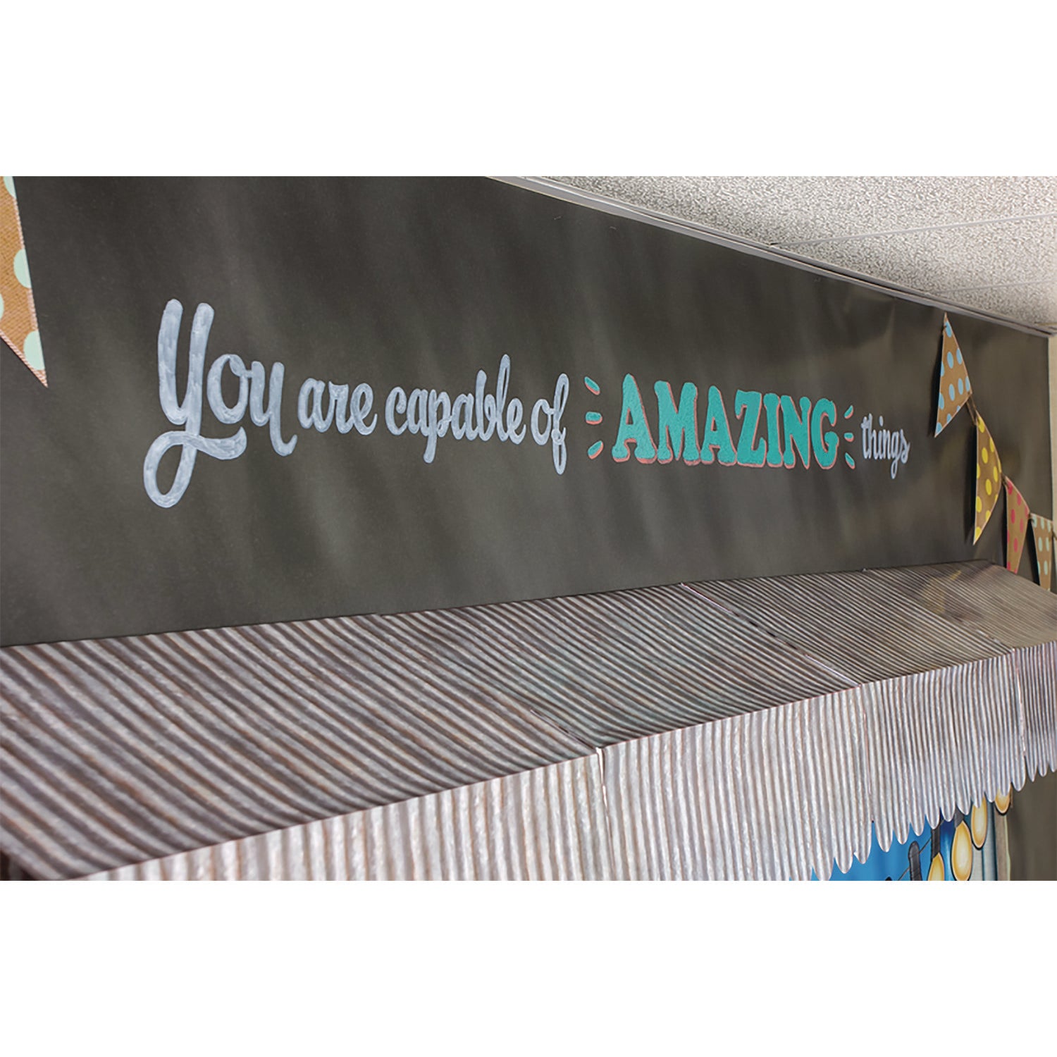 Teacher Created Resources Better Than Paper Bulletin Board Roll, 4 ft x 12 ft, Chalkboard (77363)