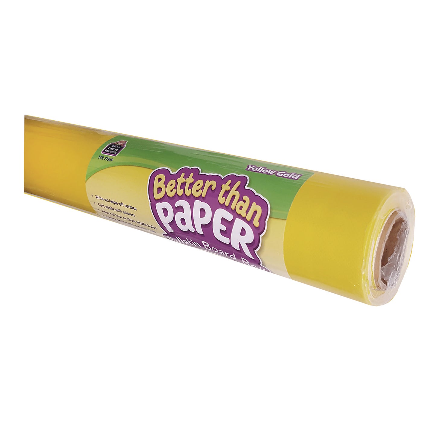 Teacher Created Resources Better Than Paper Bulletin Board Roll, 4 ft x 12 ft, Yellow Gold (77369)