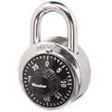 Master Lock Combination Lock, Stainless Steel, 1.87" Wide, Silver/Black, 2/Pack (1500T)