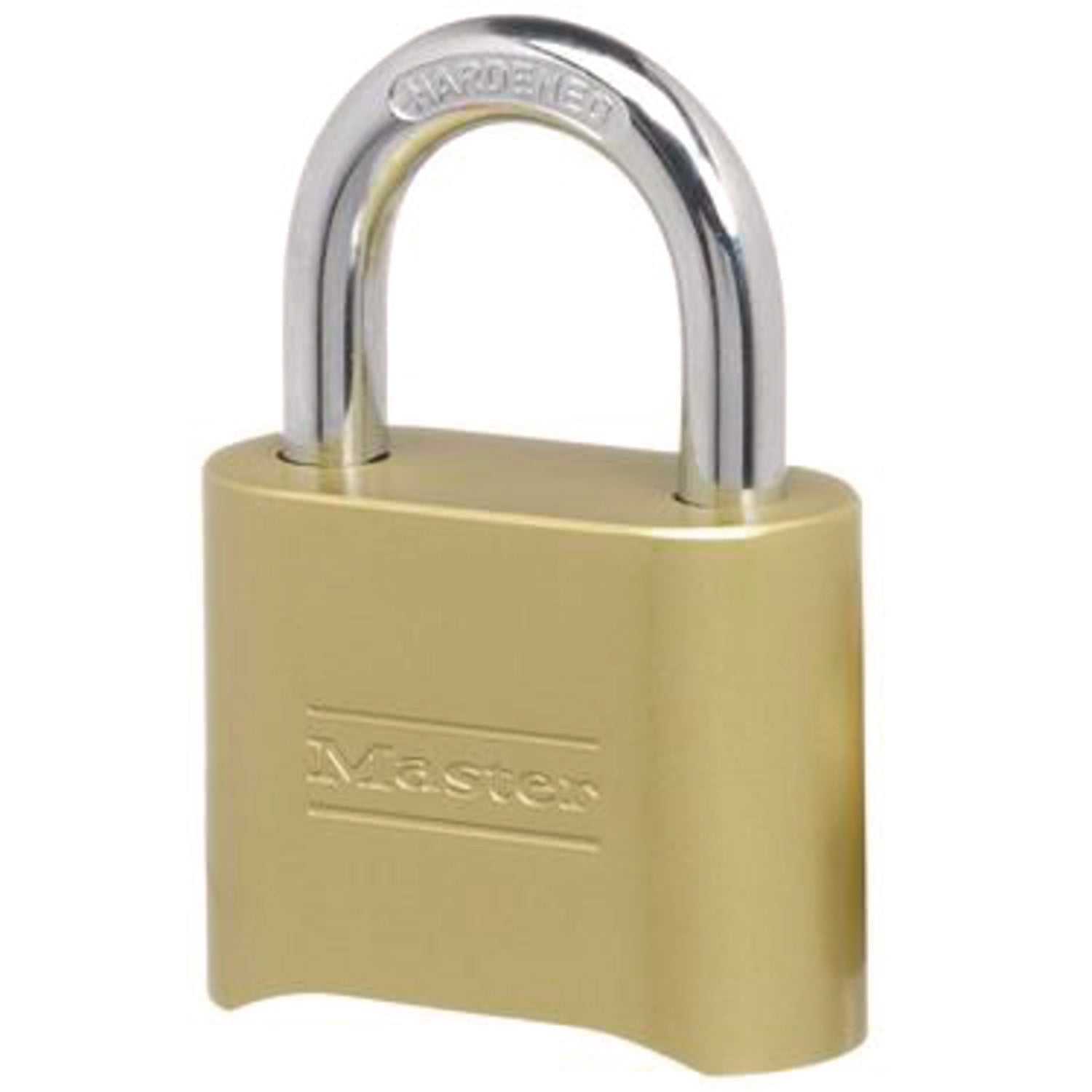 Master Lock Resettable Combination Padlock, 2" Wide, Brass (175D)