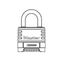 Master Lock ProSeries Stainless Steel Easy-to-Set Combination Lock, Stainless Steel, 2.18" Wide (1174D)