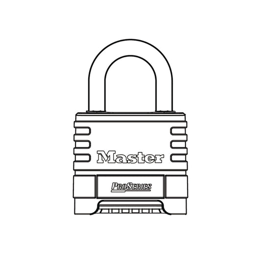 Master Lock ProSeries Stainless Steel Easy-to-Set Combination Lock, Stainless Steel, 2.18" Wide (1174D)