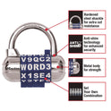 Master Lock Password Plus Combination Lock, Hardened Steel Shackle, 2.5" Wide, Chrome/Assorted (1534D)