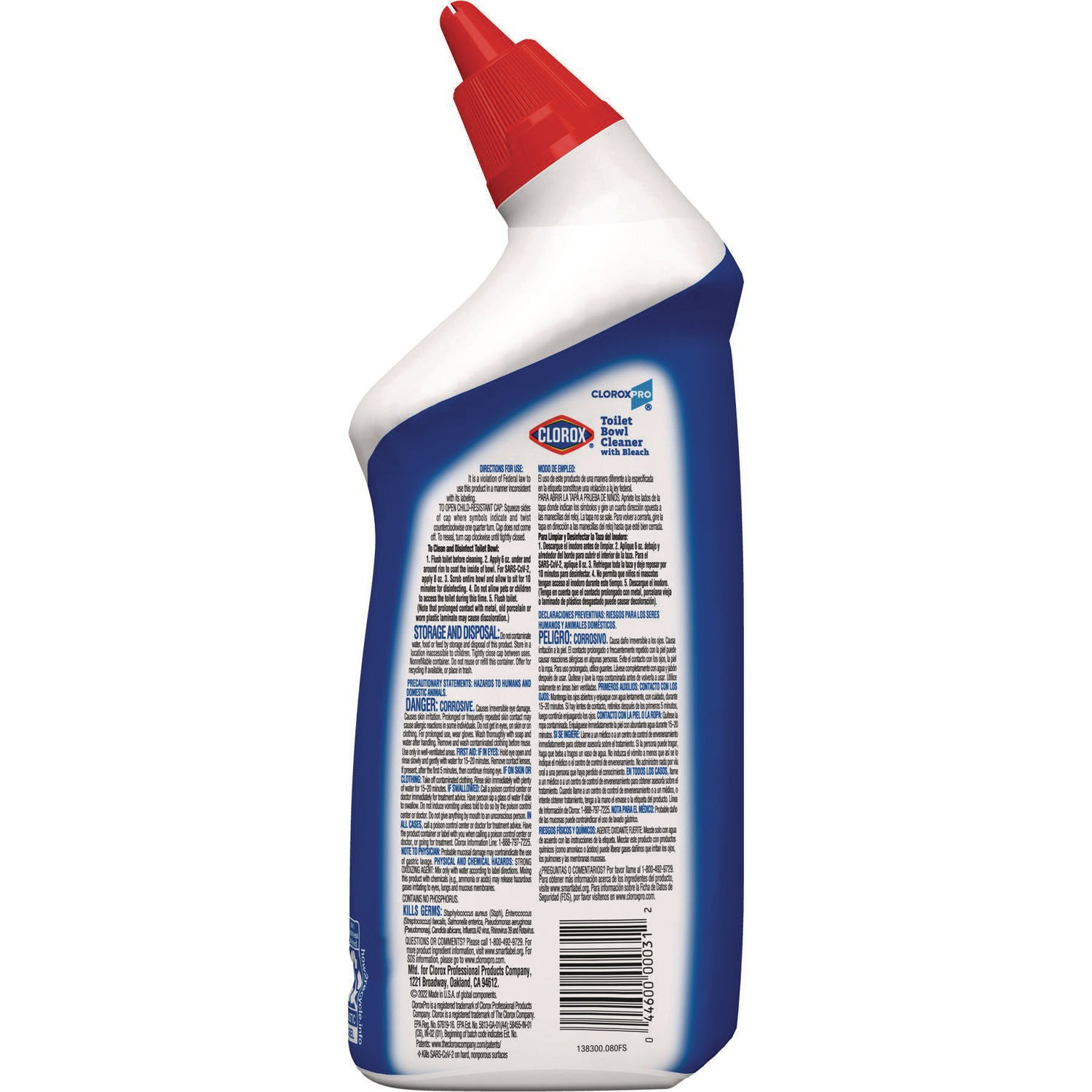 Clorox Toilet Bowl Cleaner with Bleach, Fresh Scent, 24 oz Bottle (00031EA)