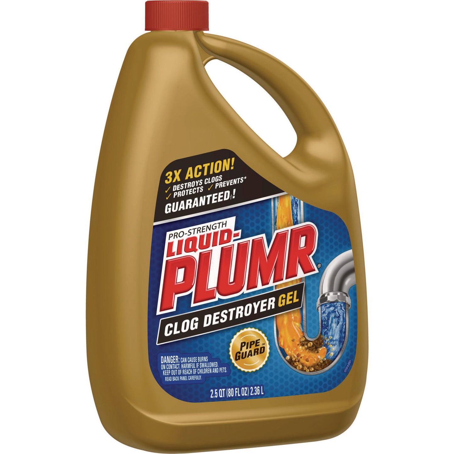 Liquid Plumr Pro-Strength Full Clog Destroyer Plus PipeGuard, Gel, 80 oz (00228EA)